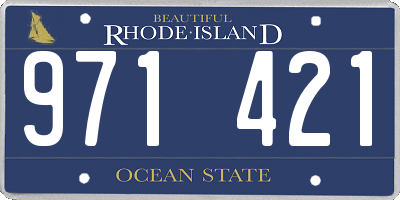 RI license plate 971421