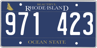 RI license plate 971423