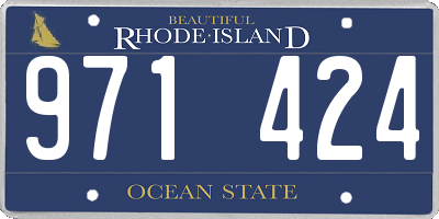 RI license plate 971424