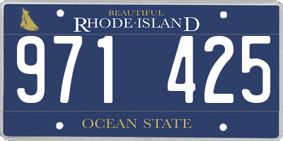 RI license plate 971425