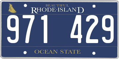 RI license plate 971429