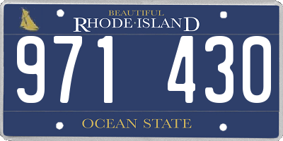 RI license plate 971430