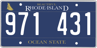 RI license plate 971431