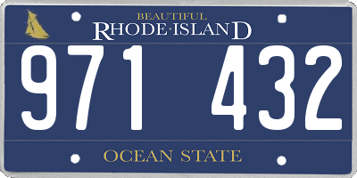 RI license plate 971432