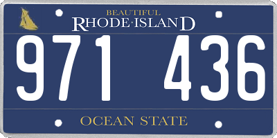 RI license plate 971436