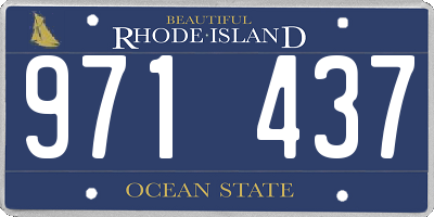 RI license plate 971437