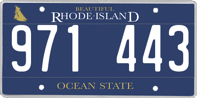 RI license plate 971443