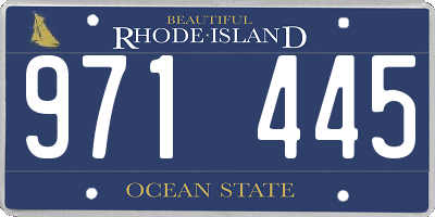 RI license plate 971445