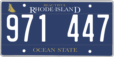 RI license plate 971447