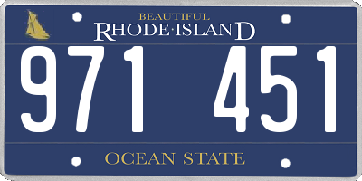 RI license plate 971451