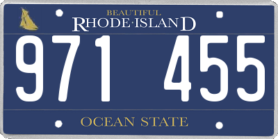 RI license plate 971455