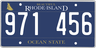 RI license plate 971456