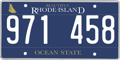 RI license plate 971458