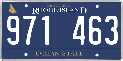 RI license plate 971463