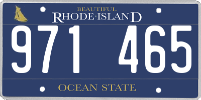 RI license plate 971465