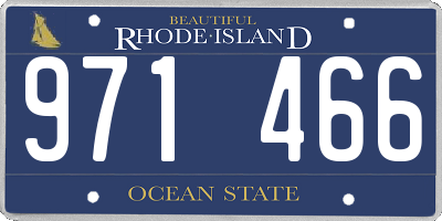 RI license plate 971466