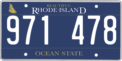 RI license plate 971478