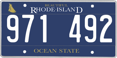 RI license plate 971492