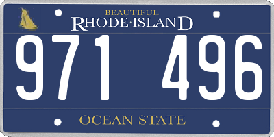 RI license plate 971496