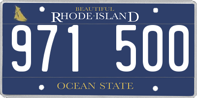 RI license plate 971500