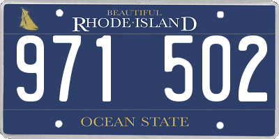 RI license plate 971502