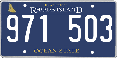 RI license plate 971503