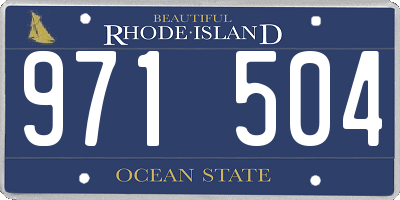 RI license plate 971504