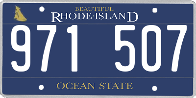 RI license plate 971507
