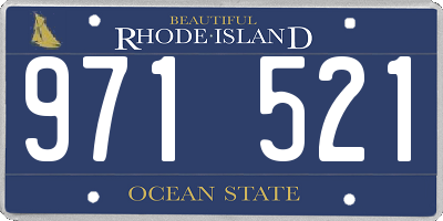 RI license plate 971521