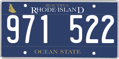 RI license plate 971522