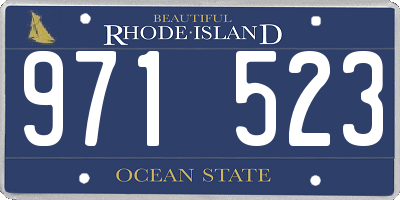 RI license plate 971523