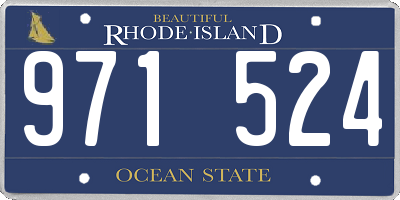 RI license plate 971524