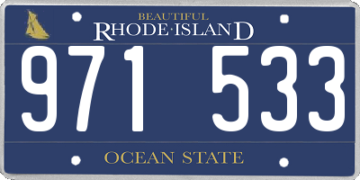 RI license plate 971533