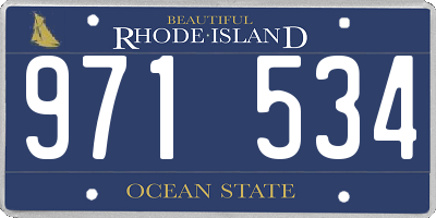 RI license plate 971534