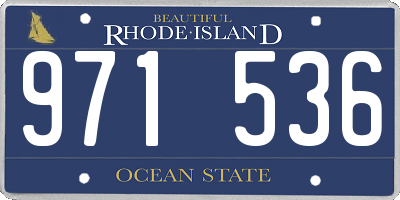 RI license plate 971536