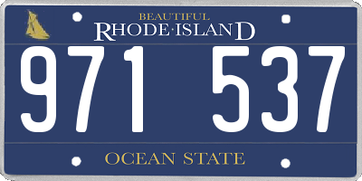 RI license plate 971537