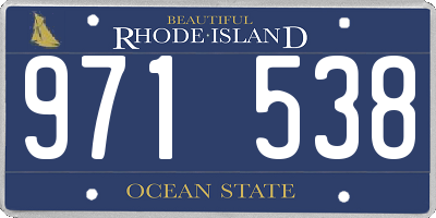 RI license plate 971538