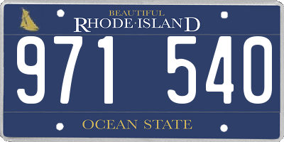 RI license plate 971540