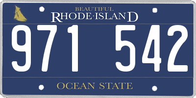 RI license plate 971542