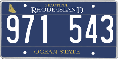 RI license plate 971543