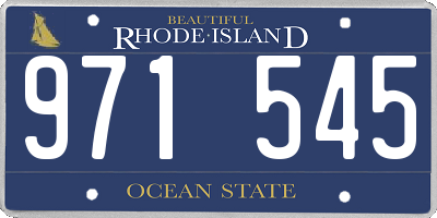 RI license plate 971545