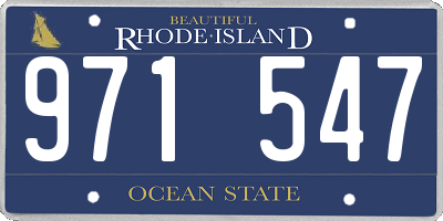 RI license plate 971547