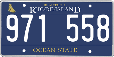 RI license plate 971558