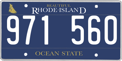 RI license plate 971560