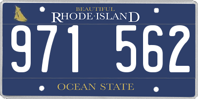 RI license plate 971562