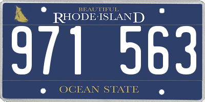 RI license plate 971563