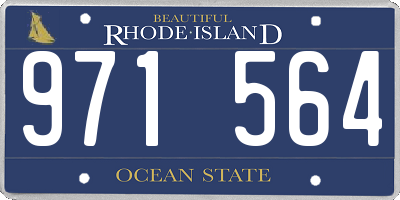 RI license plate 971564