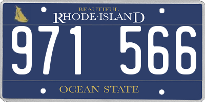 RI license plate 971566