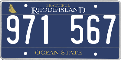 RI license plate 971567