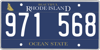 RI license plate 971568
